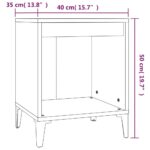 vidaXL Nočné stolíky 2 ks čierne 40x35x50 cm – Obrázok 9