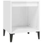 vidaXL Nočný stolík lesklý biely 40x35x50 cm – Obrázok 2