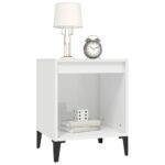 vidaXL Nočný stolík lesklý biely 40x35x50 cm – Obrázok 4