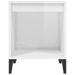 vidaXL Nočný stolík lesklý biely 40x35x50 cm – Obrázok 5
