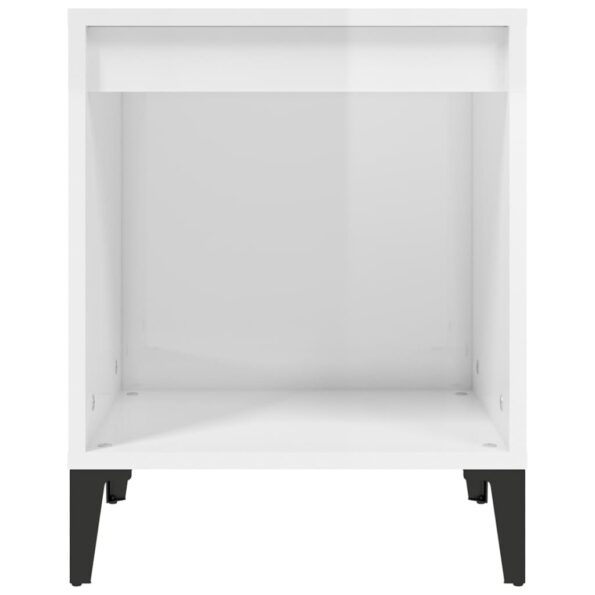 vidaXL Nočný stolík lesklý biely 40x35x50 cm – Obrázok 5