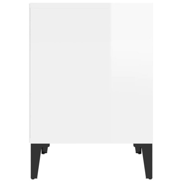 vidaXL Nočný stolík lesklý biely 40x35x50 cm – Obrázok 6