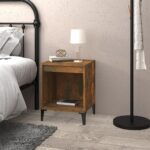 vidaXL Nočný stolík dymový dub 40x35x50 cm – Obrázok 3