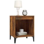 vidaXL Nočný stolík dymový dub 40x35x50 cm – Obrázok 4