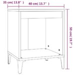 vidaXL Nočný stolík dymový dub 40x35x50 cm – Obrázok 8