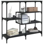 vidaXL Konzolový stolík čierny 103x32x95 cm kompozitné drevo – Obrázok 3