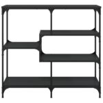 vidaXL Konzolový stolík čierny 103x32x95 cm kompozitné drevo – Obrázok 4