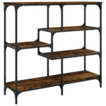vidaXL Konzolový stolík dymový dub 103x32x95 cm kompozitné drevo – Obrázok 2
