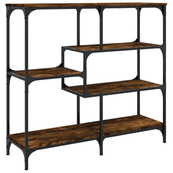 vidaXL Konzolový stolík dymový dub 103x32x95 cm kompozitné drevo – Obrázok 2