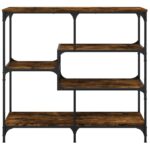 vidaXL Konzolový stolík dymový dub 103x32x95 cm kompozitné drevo – Obrázok 4