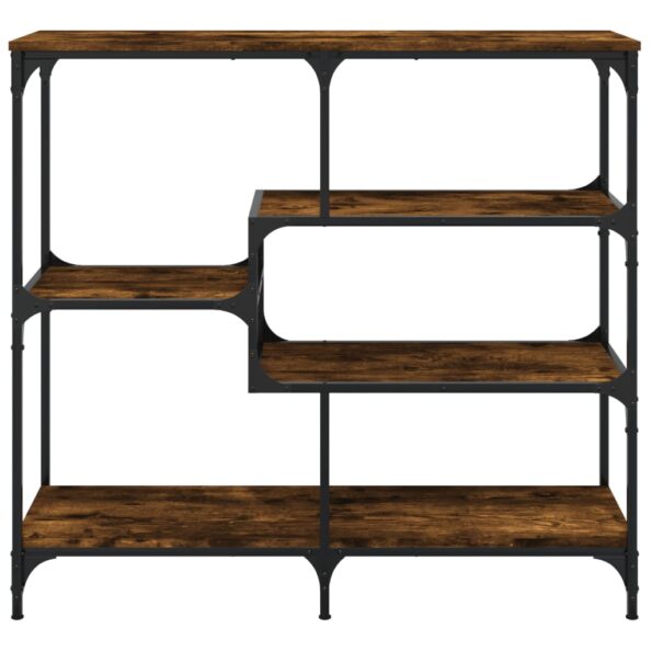 vidaXL Konzolový stolík dymový dub 103x32x95 cm kompozitné drevo – Obrázok 4