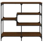 vidaXL Konzolový stolík hnedý dub 103x32x95 cm kompozitné drevo – Obrázok 4