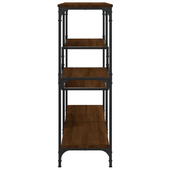 vidaXL Konzolový stolík hnedý dub 103x32x95 cm kompozitné drevo – Obrázok 5