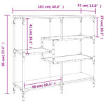 vidaXL Konzolový stolík hnedý dub 103x32x95 cm kompozitné drevo – Obrázok 9