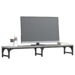 vidaXL Stojan na monitor sivý sonoma 105x23x15,5 cm kompozitné drevo – Obrázok 3