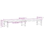 vidaXL Stojan na monitor sivý sonoma 105x23x15,5 cm kompozitné drevo – Obrázok 9