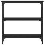 vidaXL Konzolový stolík čierny 75x22,5x75 cm kompozitné drevo – Obrázok 4
