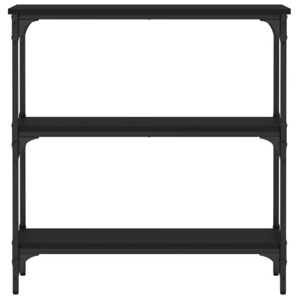 vidaXL Konzolový stolík čierny 75x22,5x75 cm kompozitné drevo – Obrázok 4