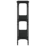 vidaXL Konzolový stolík čierny 75x22,5x75 cm kompozitné drevo – Obrázok 5