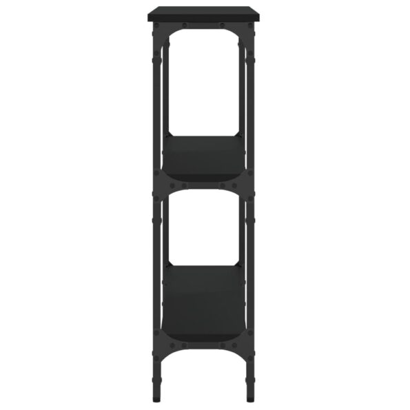 vidaXL Konzolový stolík čierny 75x22,5x75 cm kompozitné drevo – Obrázok 5