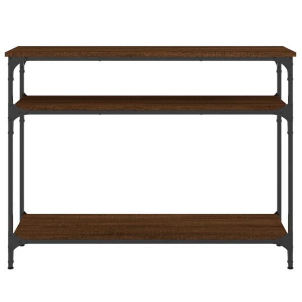 vidaXL Konzolový stolík hnedý dub 100x29x75 cm kompozitné drevo – Obrázok 4