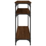 vidaXL Konzolový stolík hnedý dub 100x29x75 cm kompozitné drevo – Obrázok 5