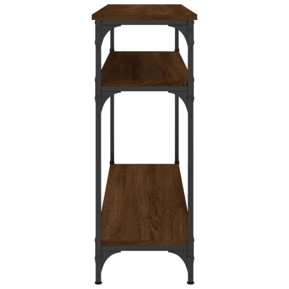 vidaXL Konzolový stolík hnedý dub 100x29x75 cm kompozitné drevo – Obrázok 5