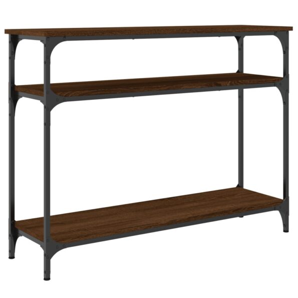 vidaXL Konzolový stolík hnedý dub 100x29x75 cm kompozitné drevo – Obrázok 6