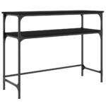 vidaXL Konzolový stolík čierny 100x35,5x75 cm kompozitné drevo – Obrázok 2