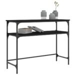 vidaXL Konzolový stolík čierny 100x35,5x75 cm kompozitné drevo – Obrázok 3