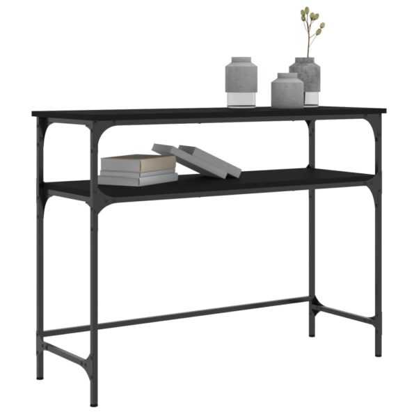 vidaXL Konzolový stolík čierny 100x35,5x75 cm kompozitné drevo – Obrázok 3