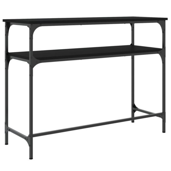 vidaXL Konzolový stolík čierny 100x35,5x75 cm kompozitné drevo – Obrázok 6
