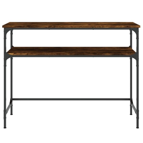 vidaXL Konzolový stolík dymový dub 100x35,5x75 cm kompozitné drevo – Obrázok 4