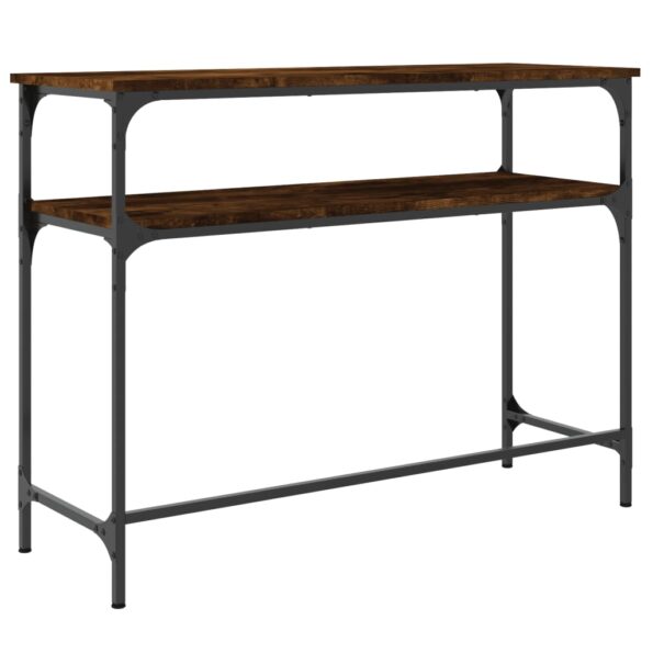vidaXL Konzolový stolík dymový dub 100x35,5x75 cm kompozitné drevo – Obrázok 6