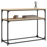 vidaXL Konzolový stolík dub sonoma 100x35,5x75 cm kompozitné drevo – Obrázok 3
