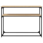 vidaXL Konzolový stolík dub sonoma 100x35,5x75 cm kompozitné drevo – Obrázok 4
