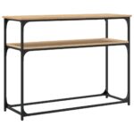 vidaXL Konzolový stolík dub sonoma 100x35,5x75 cm kompozitné drevo – Obrázok 6