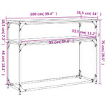 vidaXL Konzolový stolík dub sonoma 100x35,5x75 cm kompozitné drevo – Obrázok 9