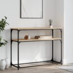 vidaXL Konzolový stolík dub sonoma 100x35,5x75 cm kompozitné drevo