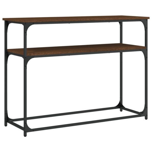vidaXL Konzolový stolík hnedý dub 100x35,5x75 cm kompozitné drevo – Obrázok 2