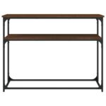 vidaXL Konzolový stolík hnedý dub 100x35,5x75 cm kompozitné drevo – Obrázok 4