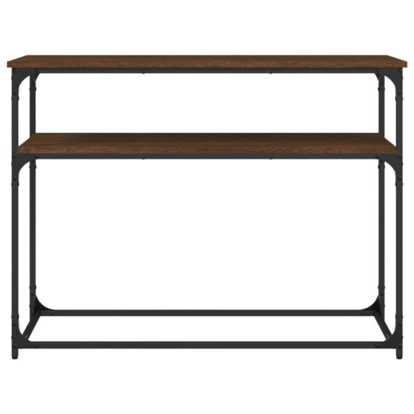 vidaXL Konzolový stolík hnedý dub 100x35,5x75 cm kompozitné drevo – Obrázok 4