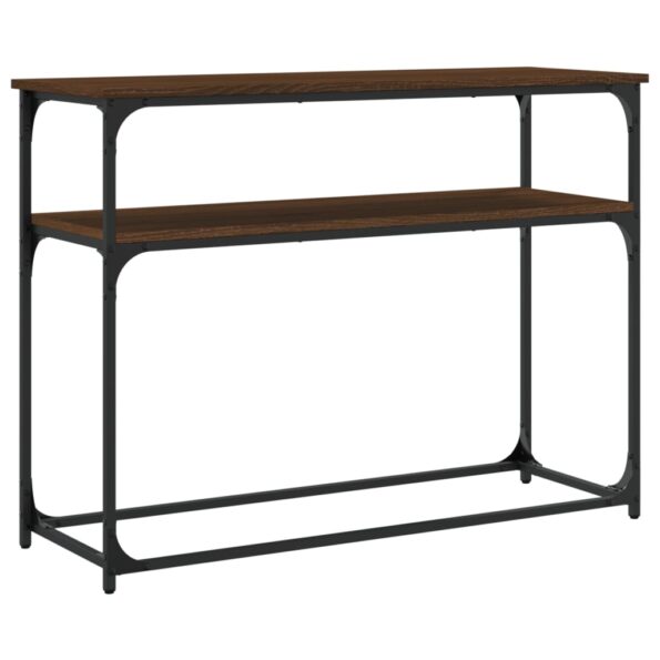 vidaXL Konzolový stolík hnedý dub 100x35,5x75 cm kompozitné drevo – Obrázok 6