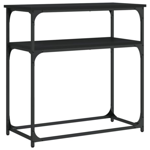 vidaXL Konzolový stolík čierny 75x35,5x75 cm kompozitné drevo – Obrázok 2