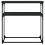 vidaXL Konzolový stolík čierny 75x35,5x75 cm kompozitné drevo – Obrázok 4