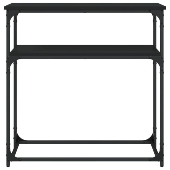 vidaXL Konzolový stolík čierny 75x35,5x75 cm kompozitné drevo – Obrázok 4