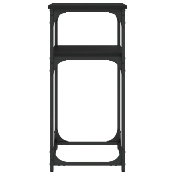 vidaXL Konzolový stolík čierny 75x35,5x75 cm kompozitné drevo – Obrázok 5