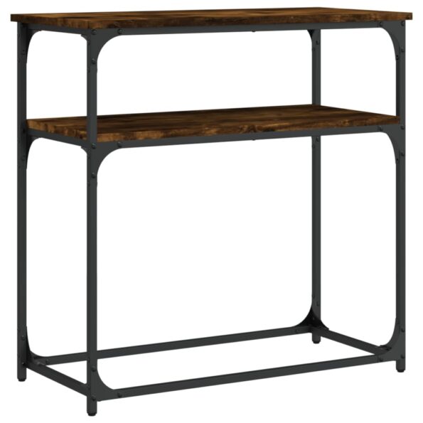 vidaXL Konzolový stolík dymový dub 75x35,5x75 cm kompozitné drevo – Obrázok 2