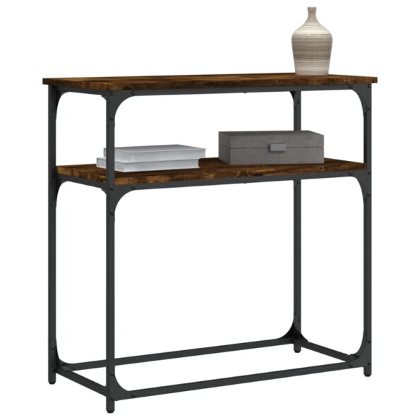 vidaXL Konzolový stolík dymový dub 75x35,5x75 cm kompozitné drevo – Obrázok 3
