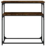 vidaXL Konzolový stolík dymový dub 75x35,5x75 cm kompozitné drevo – Obrázok 4